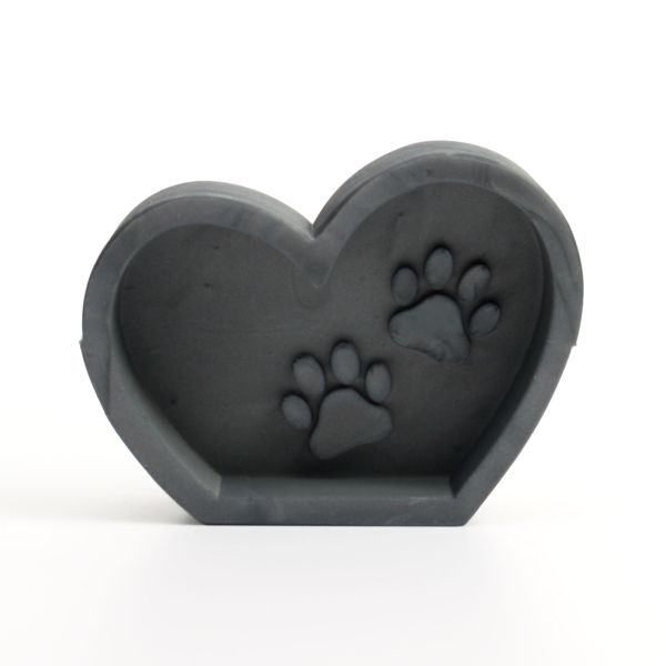 Handgefertigte 3D Silikon-Form "Herz mit Pfoten" aus hochwertigem Silikon zum Basteln