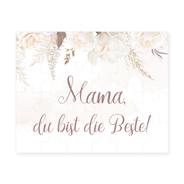Puzzle "Beste Mama" inkl. Jutesäckchen | versch. Designs | Glückwunsch | tolles Geschenk