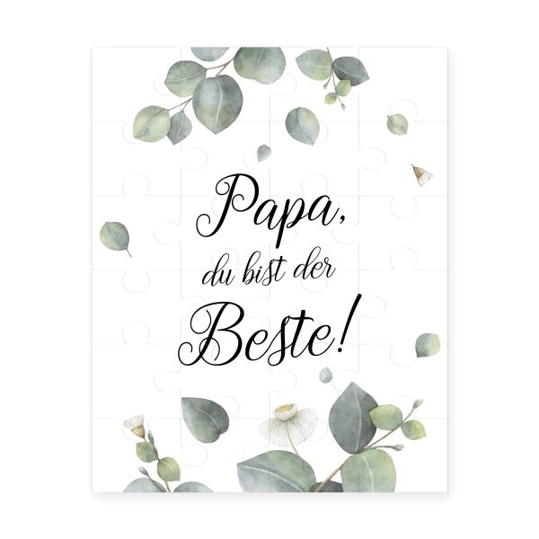 Puzzle "Bester Papa" inkl. Jutesäckchen | versch. Designs | Glückwunsch | tolles Geschenk