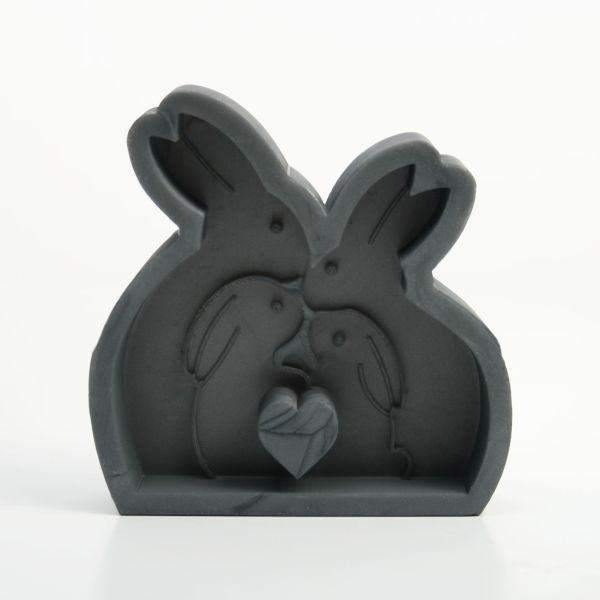 Handgefertigte 3D Silikon-Form „Osterhasen“ zum Basteln handgegossener Oster-Deko