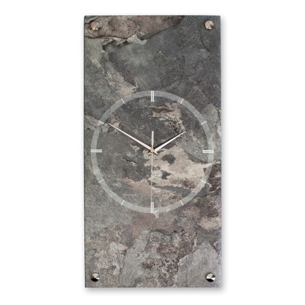 Designer Wanduhr "Stone" aus Stein (Beton) mit flüsterleisem Uhrwerk