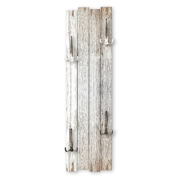 Altes Holz Weiß | Shabby chic Holz-Garderobe | ca.100x30cm aus MDF