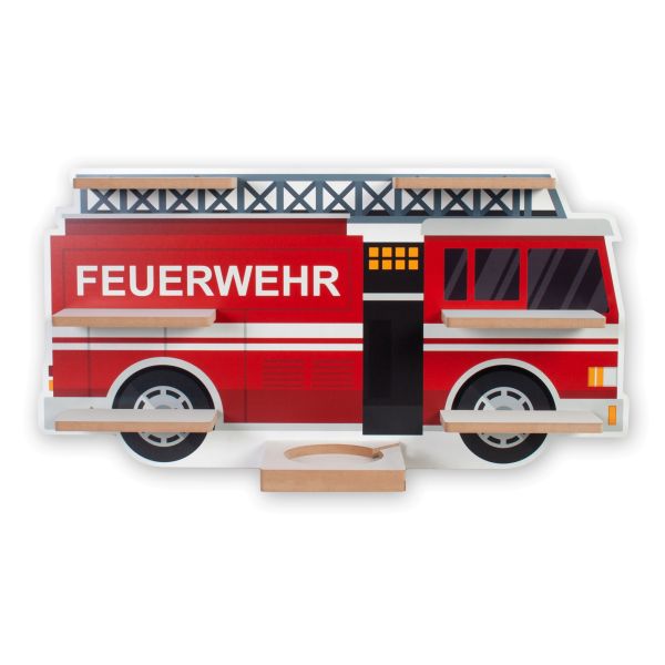 "Feuerwehrauto" Regal für Musikbox und Figuren fürs Kinderzimmer aus MDF