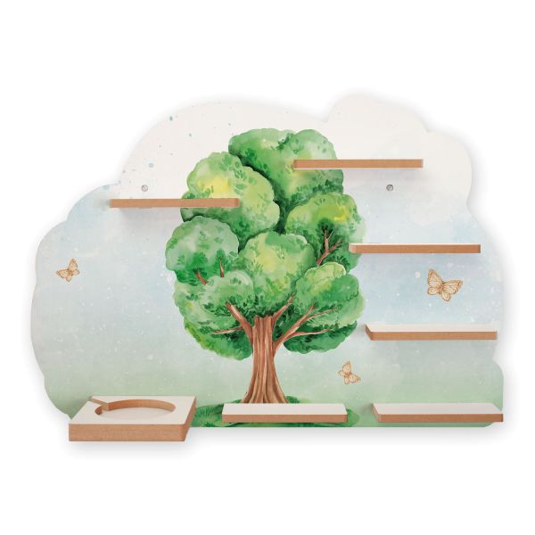 Sammel-Regal "Baum" für Musikbox und Figuren fürs Kinderzimmer aus MDF