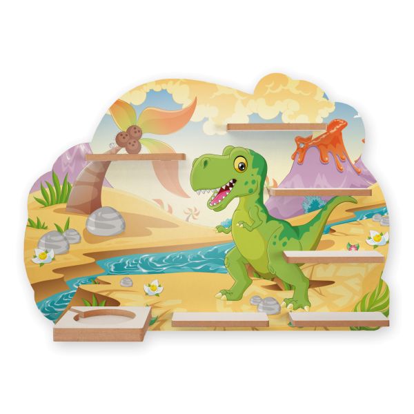 Sammel-Regal "Little Dino" für Musikbox und Figuren fürs Kinderzimmer aus MDF